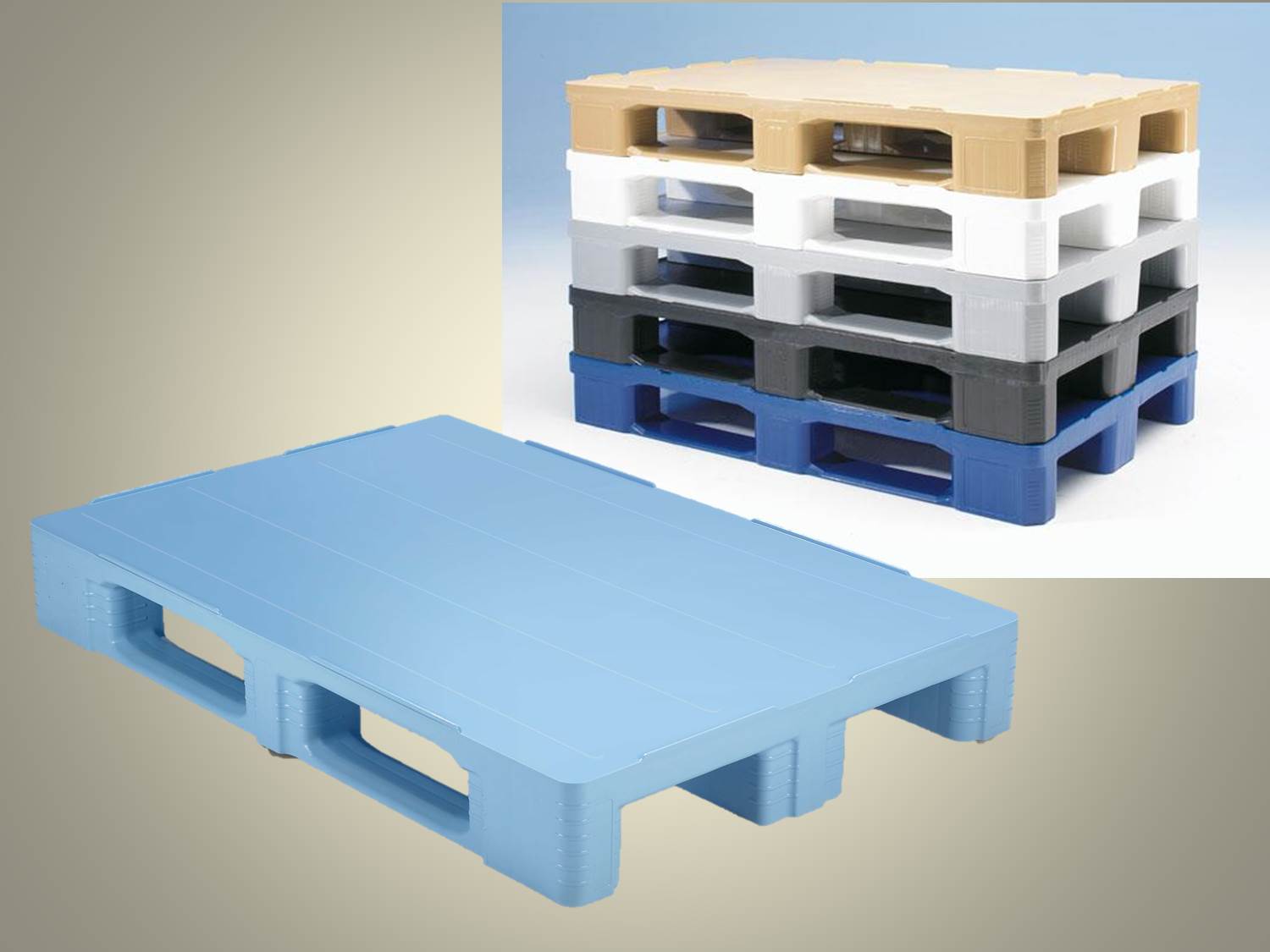 MDM propose une gamme de palettes en plastique de qualité alimentaire, à plancher lisse, de différen...